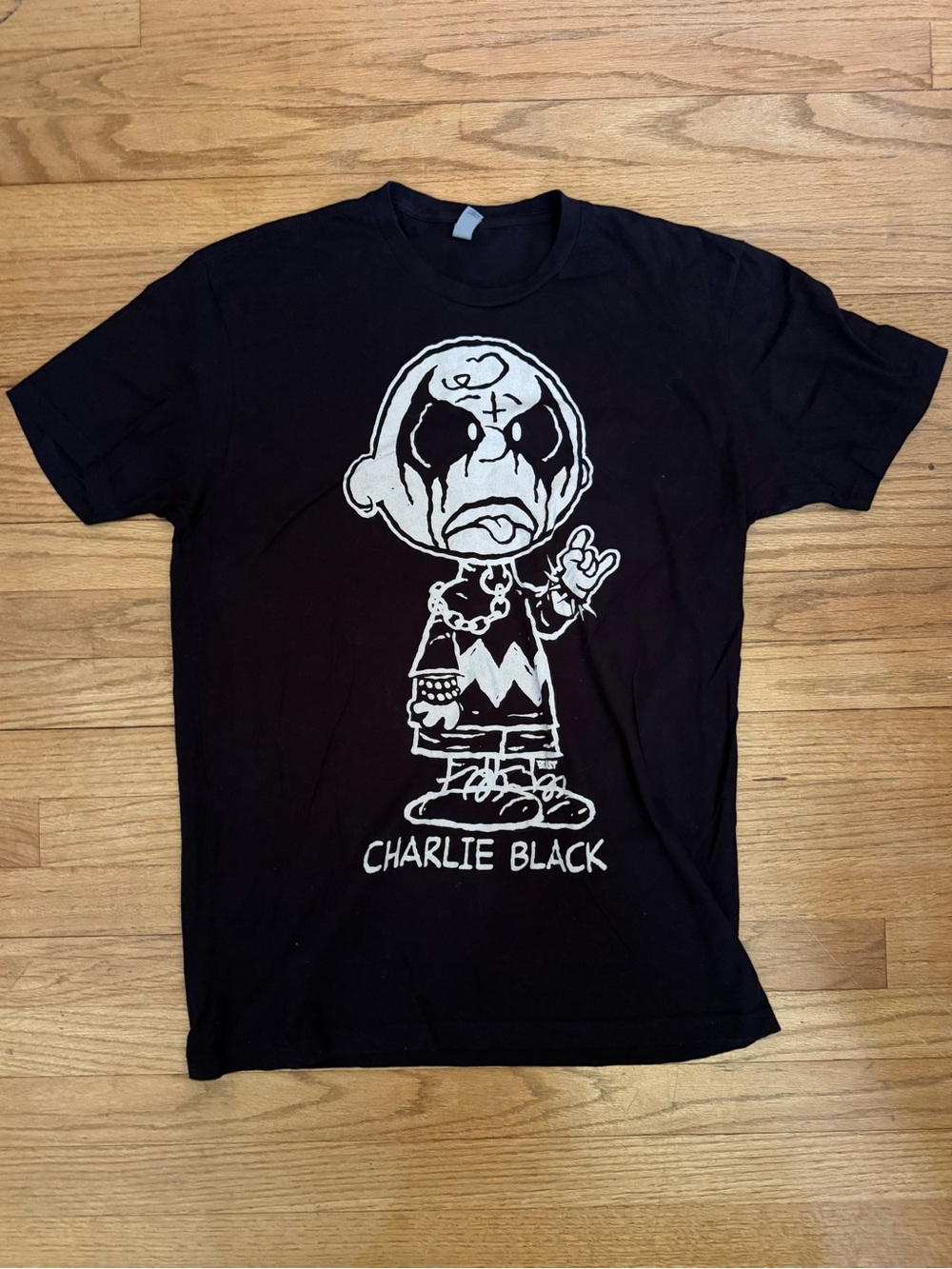 Goth Charlie Brown tee